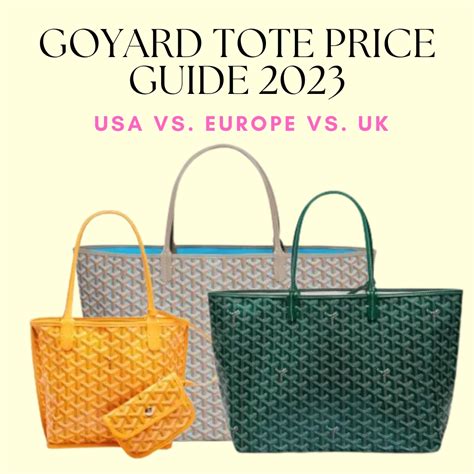 goyard price 2023|Goyard price guide.